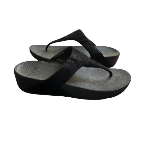 FITFLOPS Womens Slip-On Fit Toe-Post Comfortable Size 11 Black - Picture 3 of 8